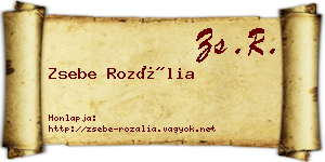 Zsebe Rozália névjegykártya