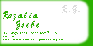 rozalia zsebe business card